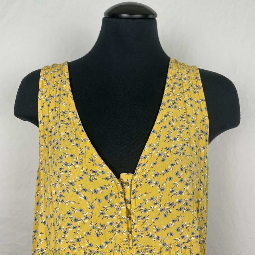 American Eagle‎ Outfitter’s Yellow Blue Floral Tank - Women’s M - Picture 4 of 9